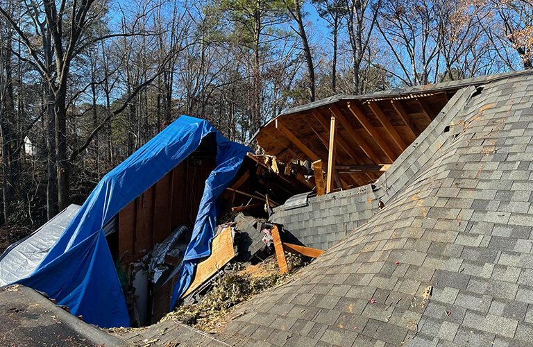 Roof Tarping in Japser